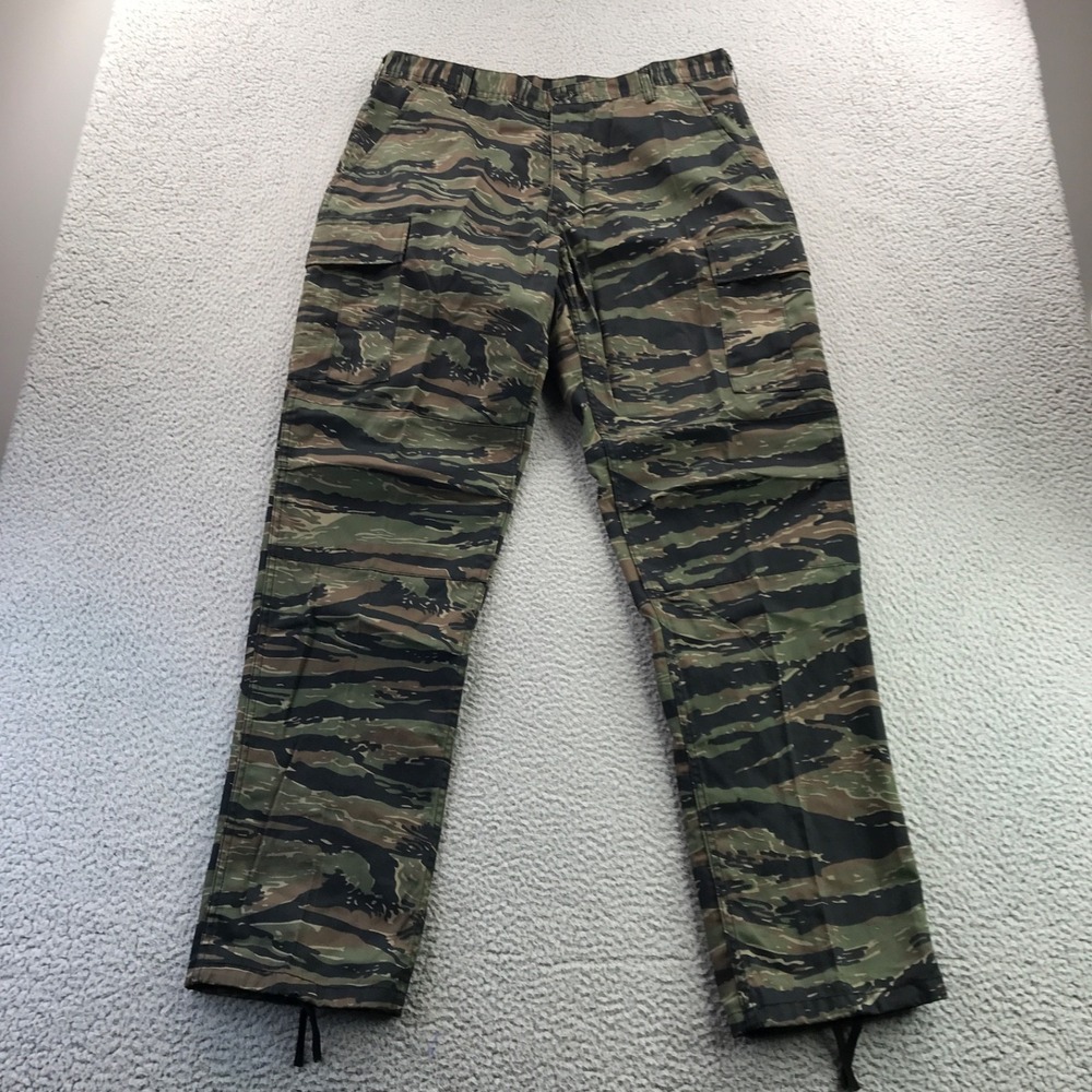 Rothco Pants Mens Large Long Green Tiger Stripe Camo BDU Twill Military Tactical